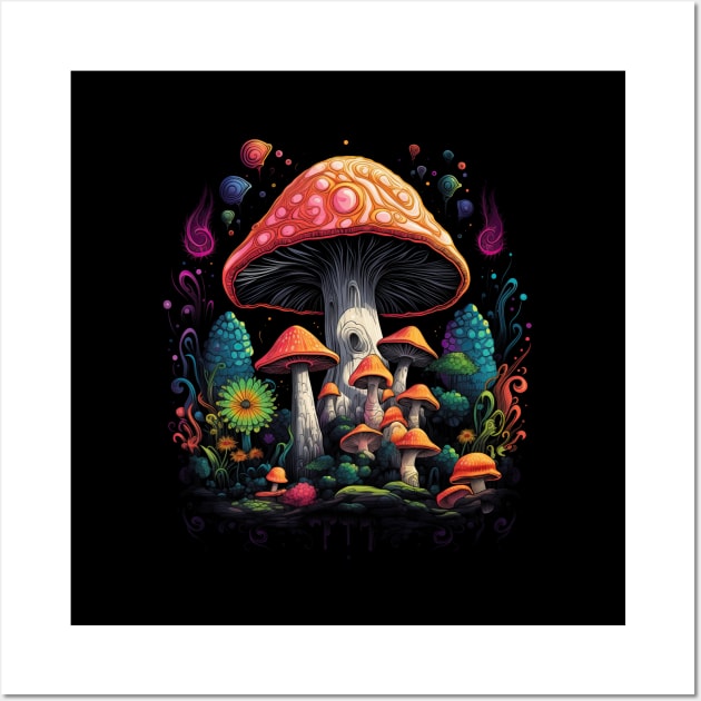 Mystical Mushroom Grove Wall Art by NakedMonkey